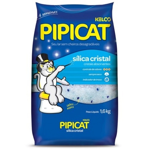 Granulado Sanitário De Sílica Para Gatos Pipicat Pacote 1,6kg