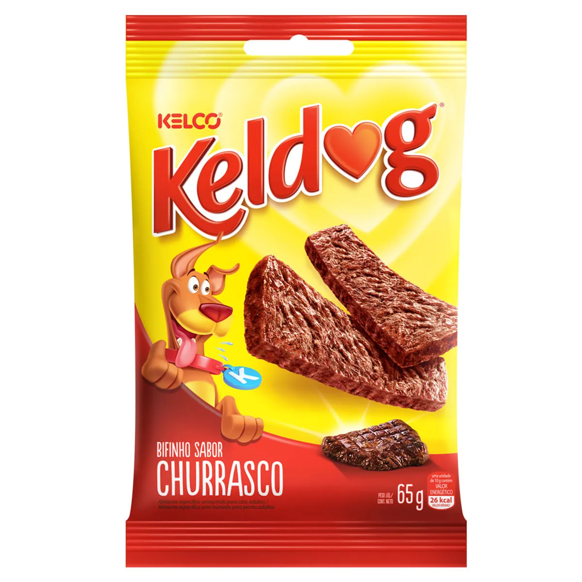 Petisco Sabor Churrasco Para Caes 65g Keldog