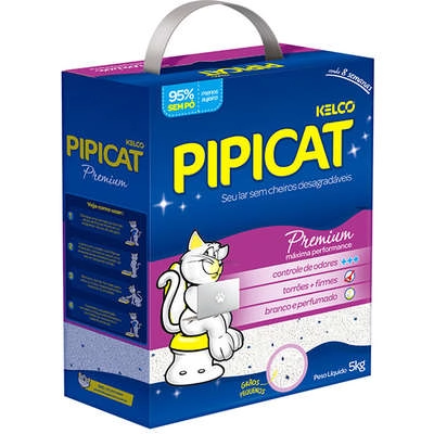 Areia P/gatos Pipicat 5kg Premium