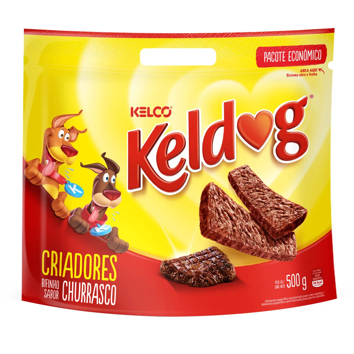 Biscoito para Cães Bifinho Criadores Sabor Churrasco KELDOG 500g