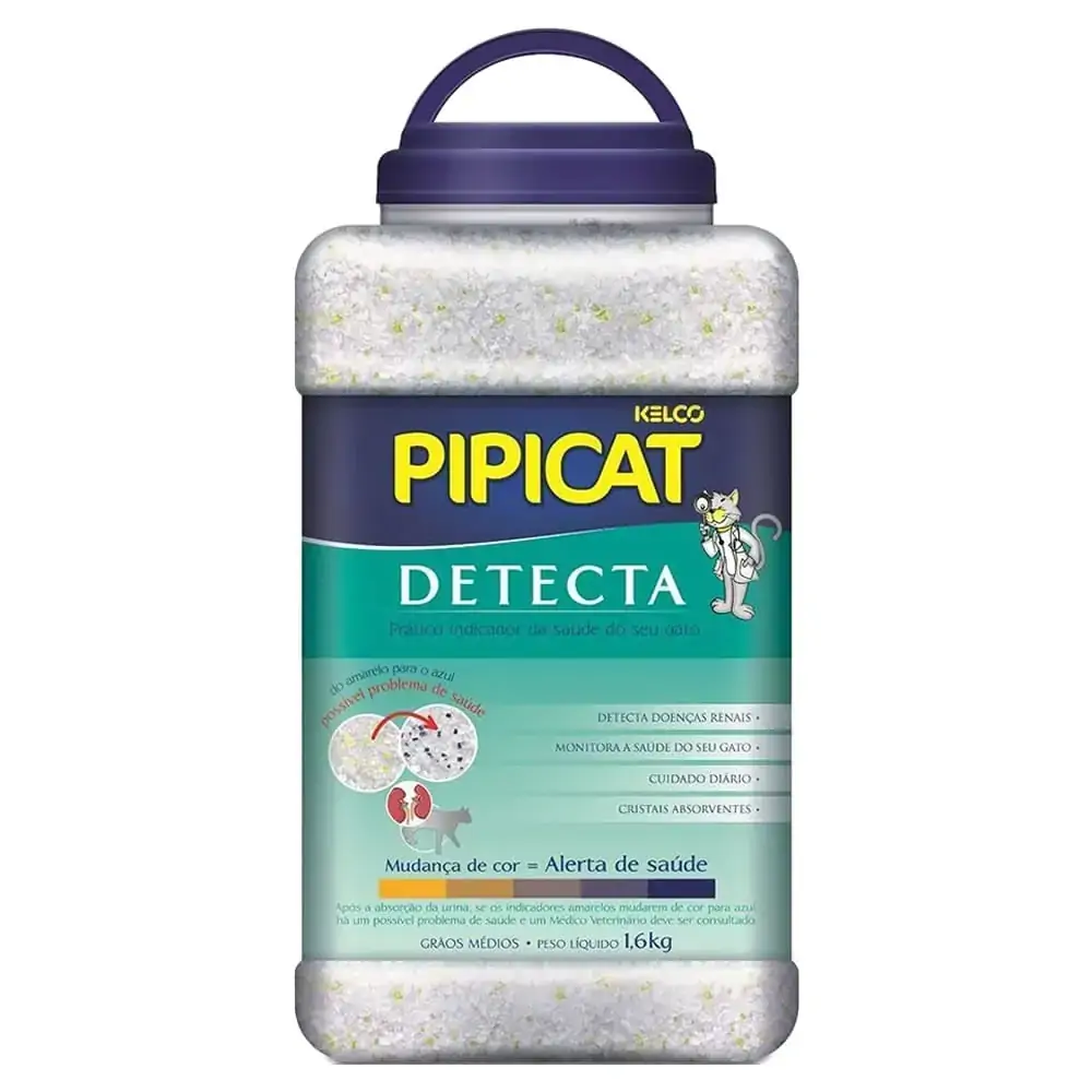 Areia Sílica Pipicat Detecta Para Gatos
