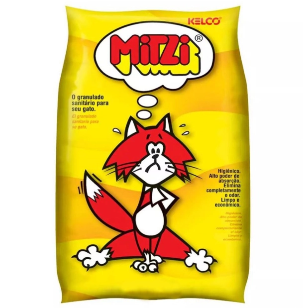 Areia para gato Mitzi Granulado Sanitário Kelco