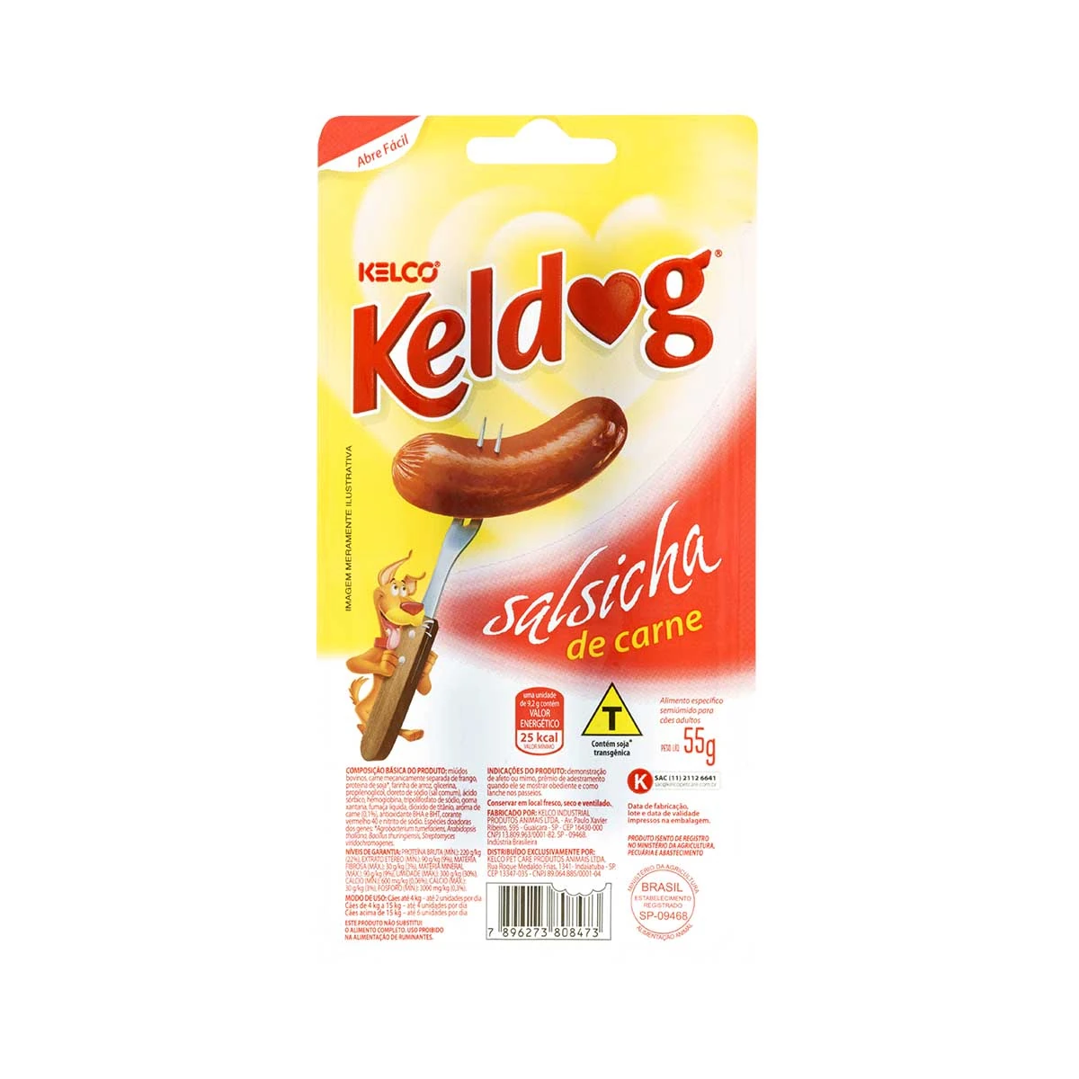 Salsicha Para Cães Sabor Carne KELDOG 55g