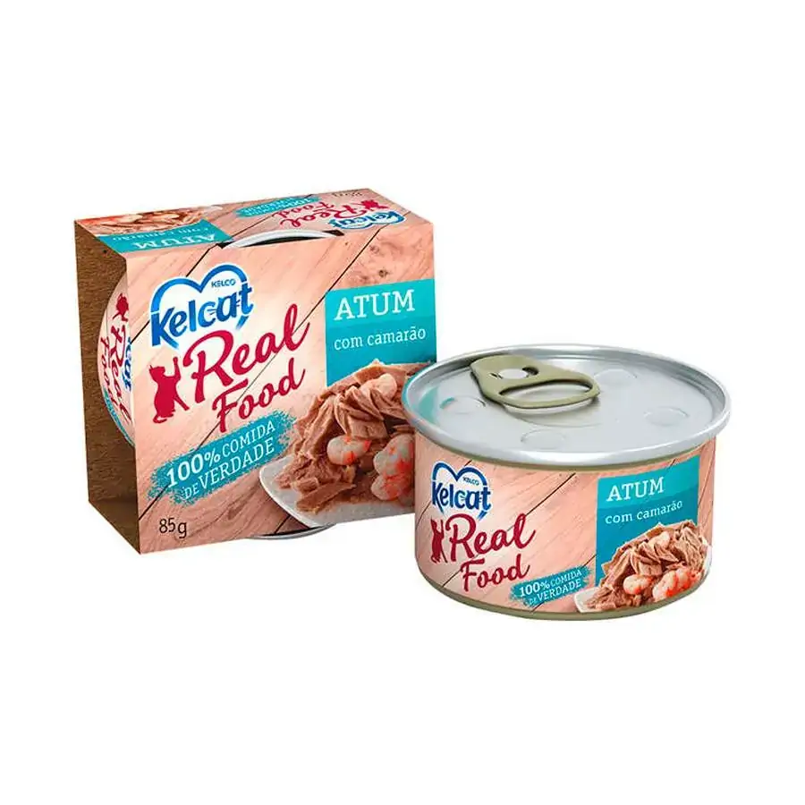 Alimentos P Gatos Kelcat 85g Atum Com Camarao
