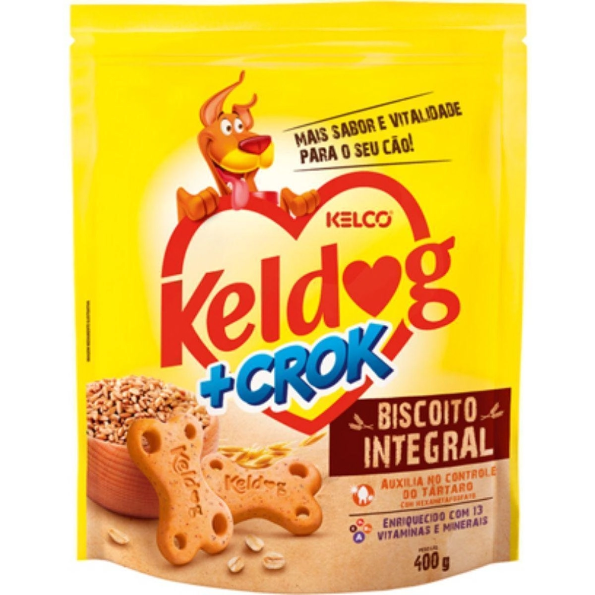 Biscoito Integral para Cães KELDOG Pacote 400g