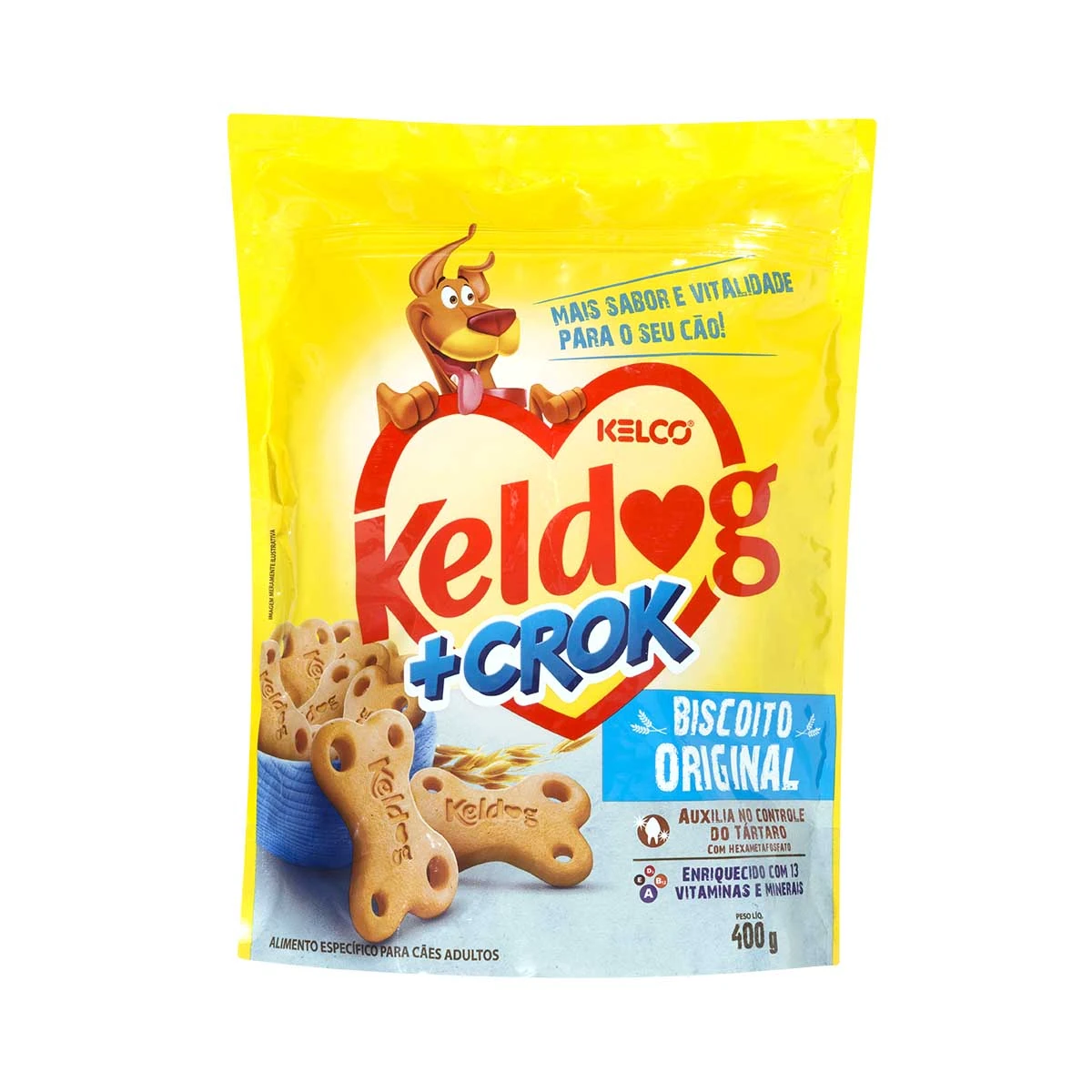 Biscoito Tradicional para Cães KELDOG Pacote 400g