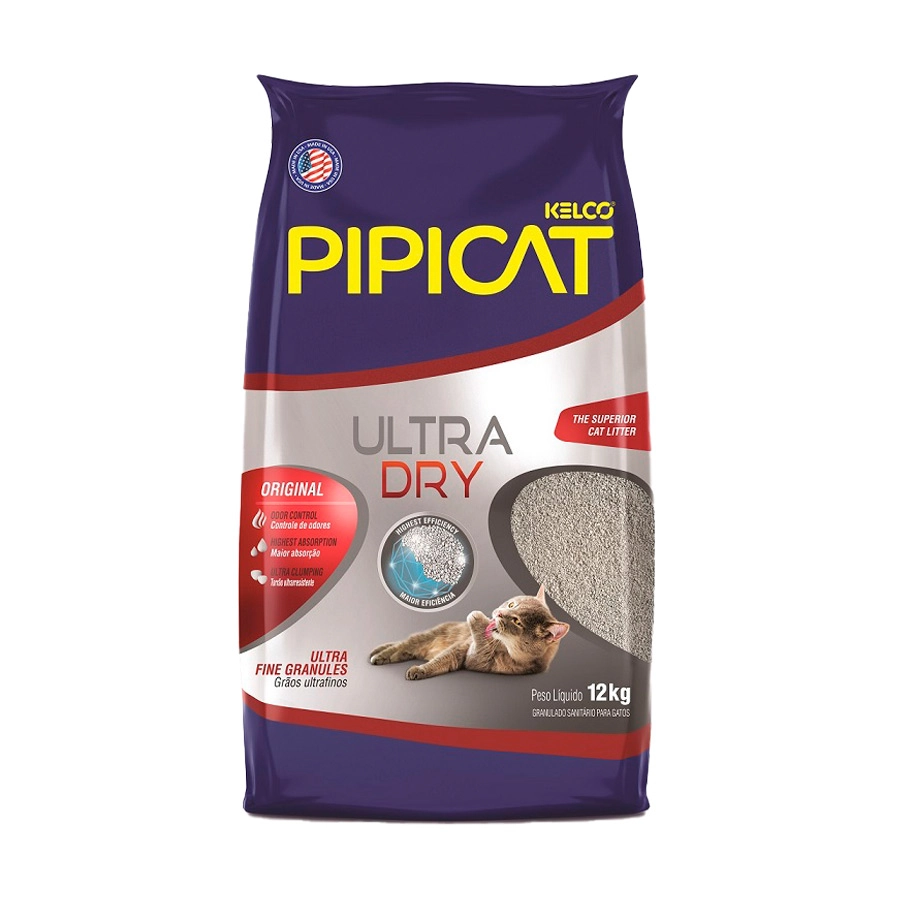 Areia Gatos Pipicat 12kg Ultra