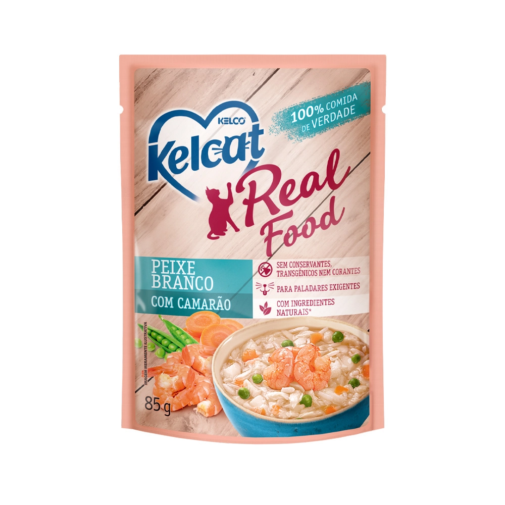 Sache Kelcat Real Food Atum Camarao 85g 85g