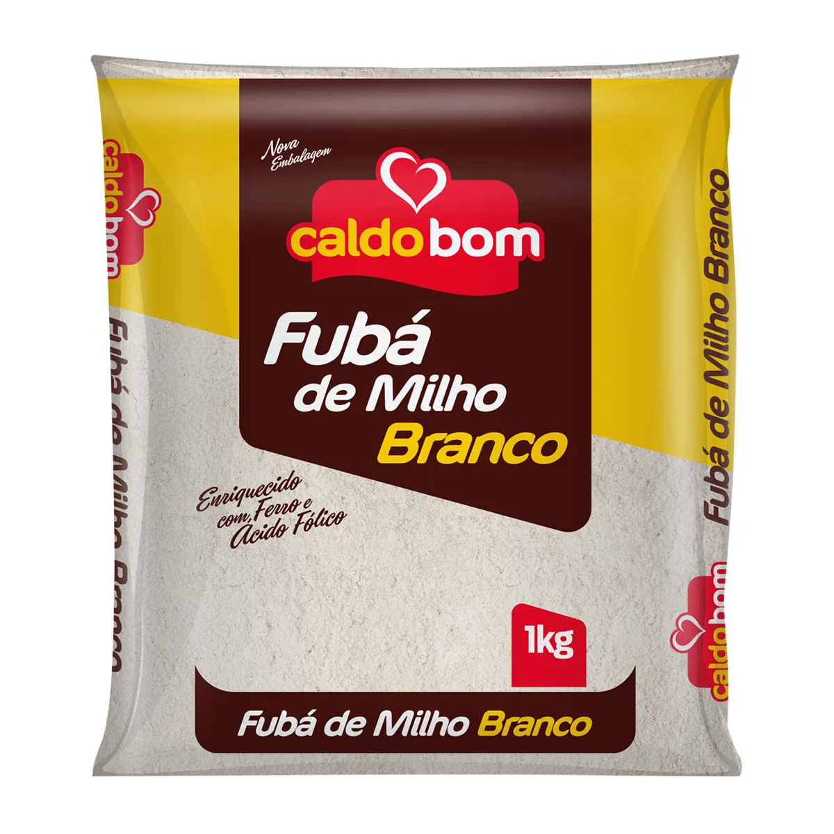 Fubá De Milho Branco Caldo Bom 1kg