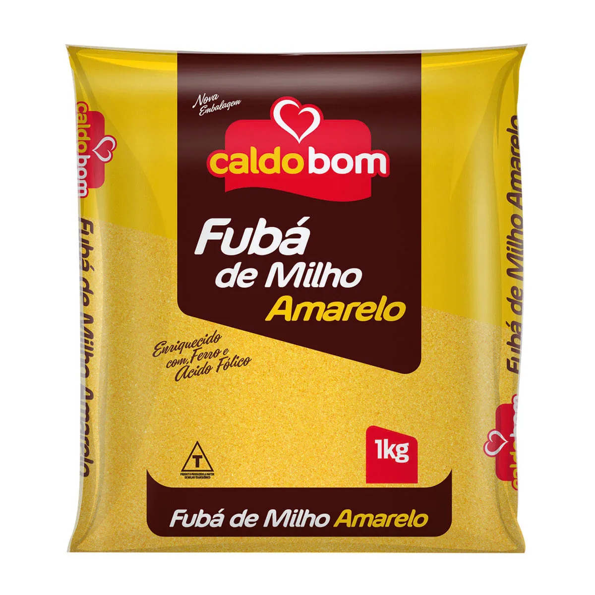 Fubá De Milho Amarelo Caldo Bom 1kg
