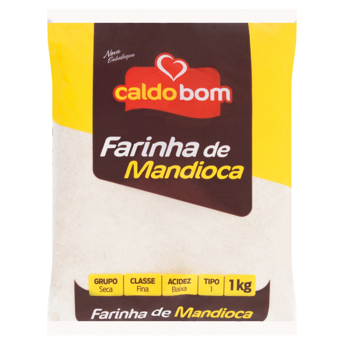 Farinha De Mandioca Tipo 1 Caldo Bom Pacote 1kg