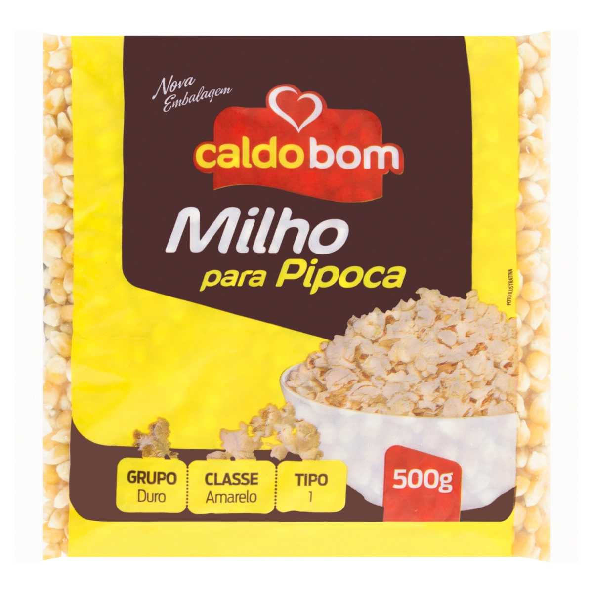 Milho Para Pipoca Tipo 1 Caldo Bom Premium Pacote 400g