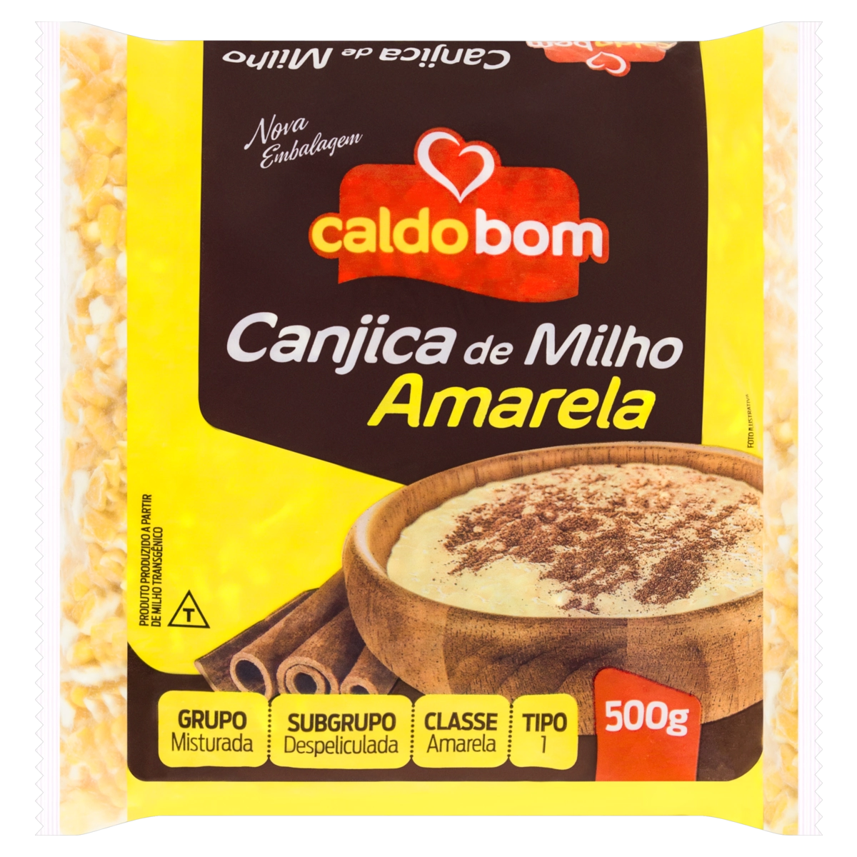 Canjica De Milho Amarela Tipo 1 Caldo Bom Pacote 500g