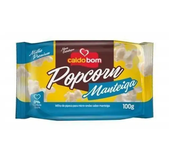 Pipoca Para Micro Ondas Manteiga Caldo Bom Pacote 100g