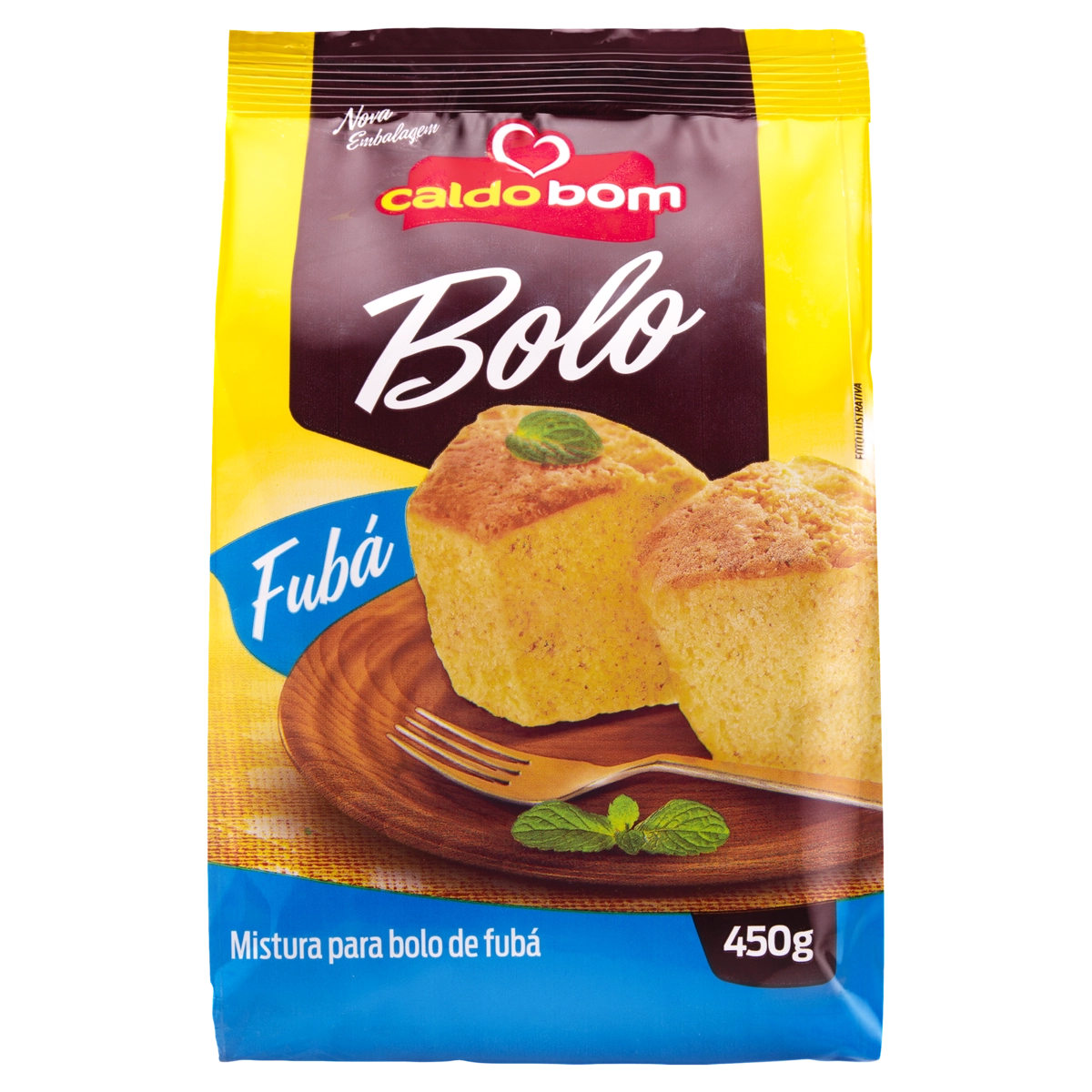 Mistura Para Bolo Fubá Caldo Bom Pacote 450g