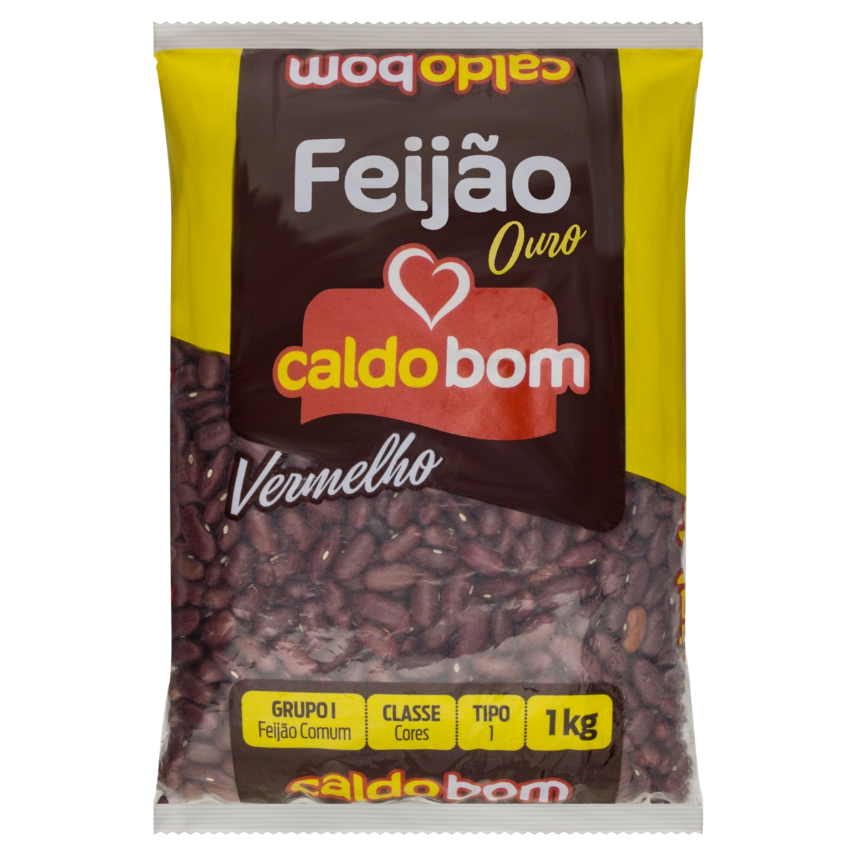 Feijão Vermelho Tipo 1 Caldo Bom Ouro Pacote 1kg