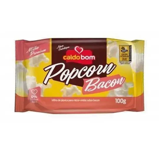 Pipoca Para Micro Ondas Bacon Caldo Bom Pacote 100g