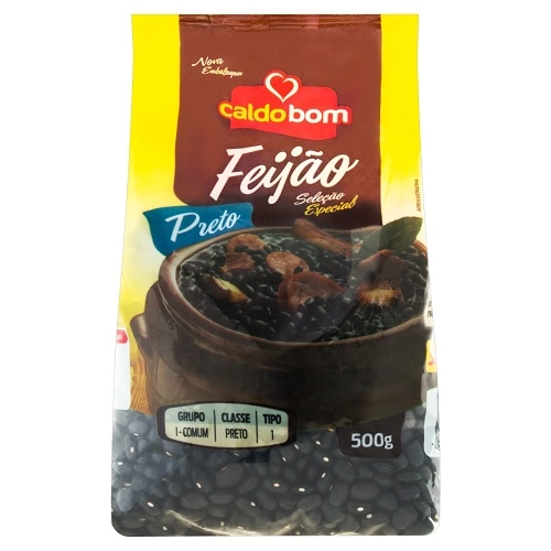 Feijão Preto Tipo 1 Caldo Bom Seleção Especial Pacote 500g