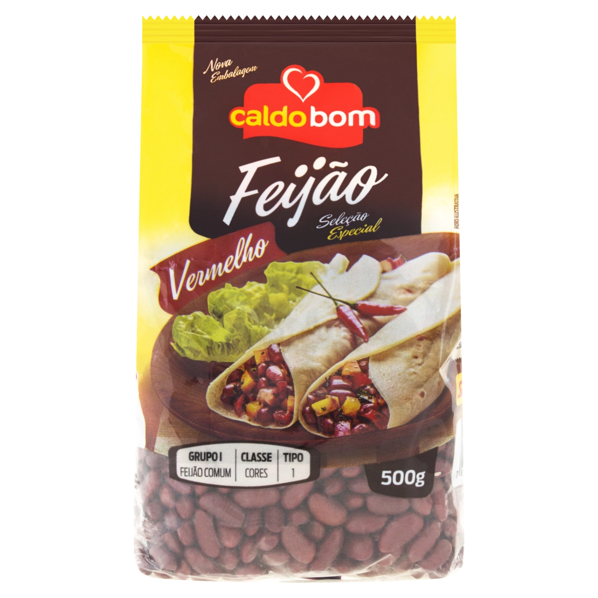 Feijão Vermelho Tipo 1 Caldo Bom Seleção Especial Pacote 500g