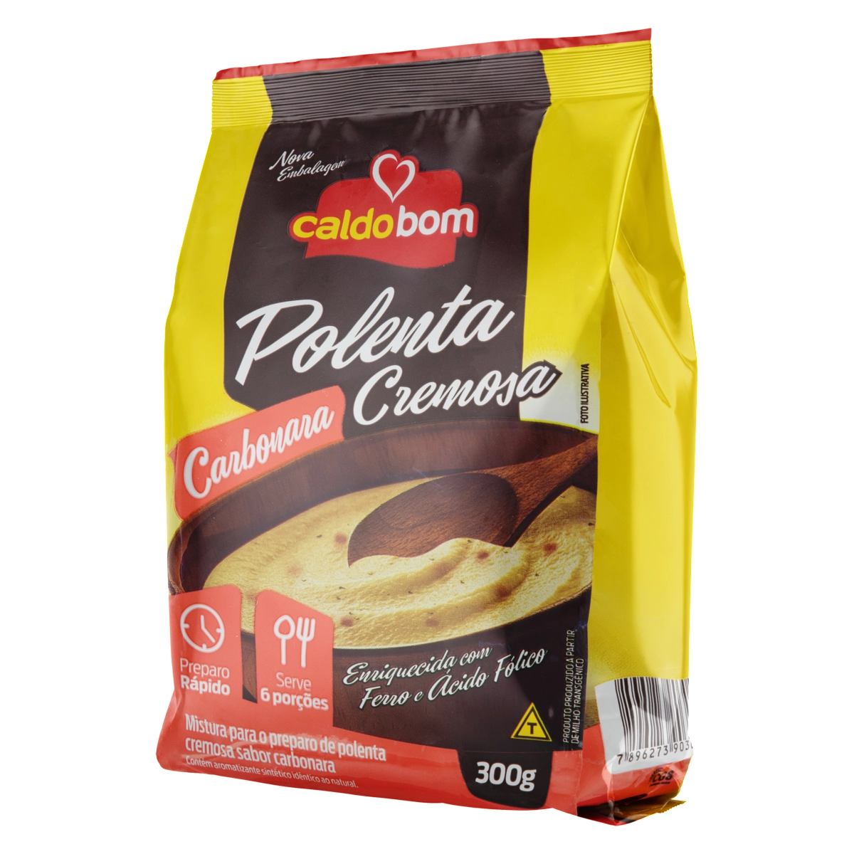 Polenta Cremosa Carbonara Caldo Bom Pacote 300g