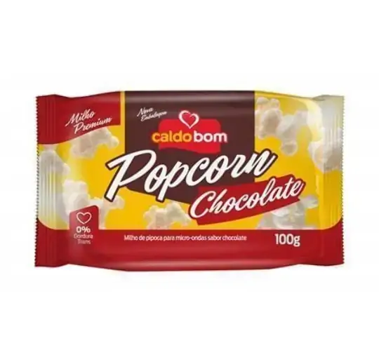 Pipoca Para Micro Ondas Chocolate Caldo Bom Pacote 100g