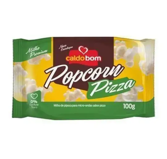 Pipoca Para Micro Ondas Pizza Caldo Bom Pacote 100g