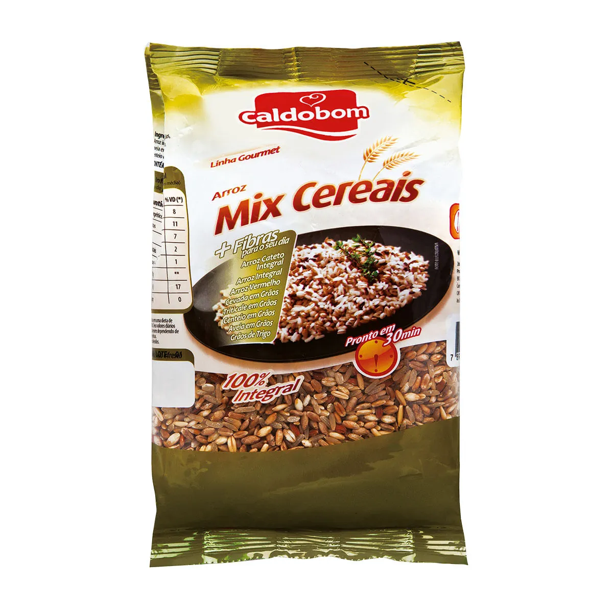 Arroz Integral 8 Grãos E Vegetais Caldo Bom Mix Pacote 400g