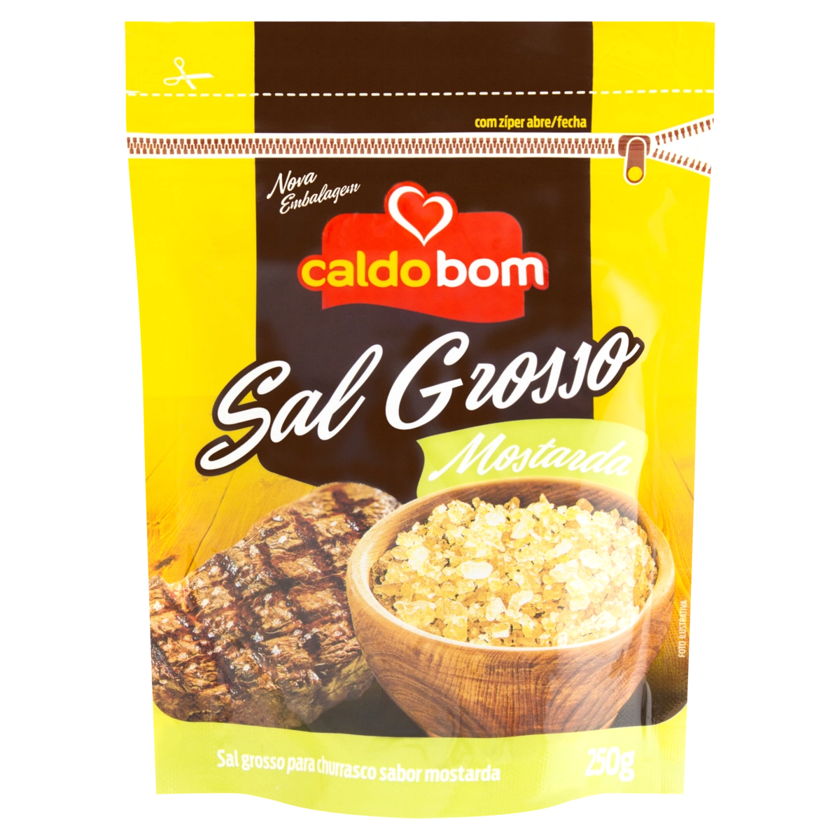 Sal Grosso Mostarda Caldo Bom Pacote 250g