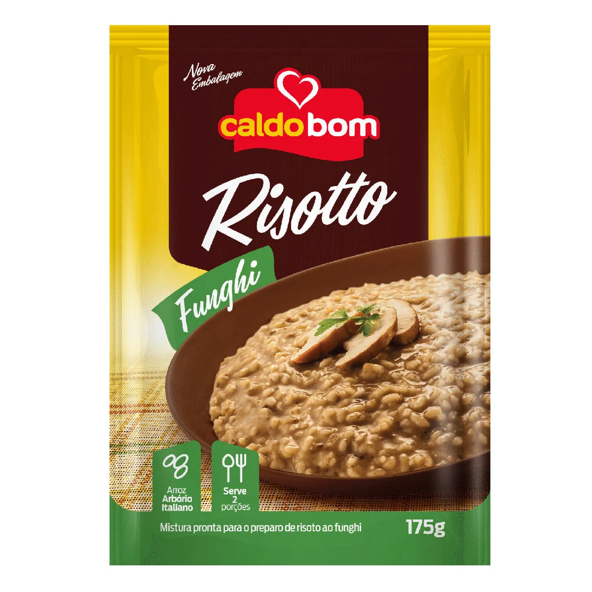 Risoto Funghi Caldo Bom Sachê 175g