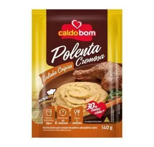 Polenta Galinha Caipira Caldo Bom