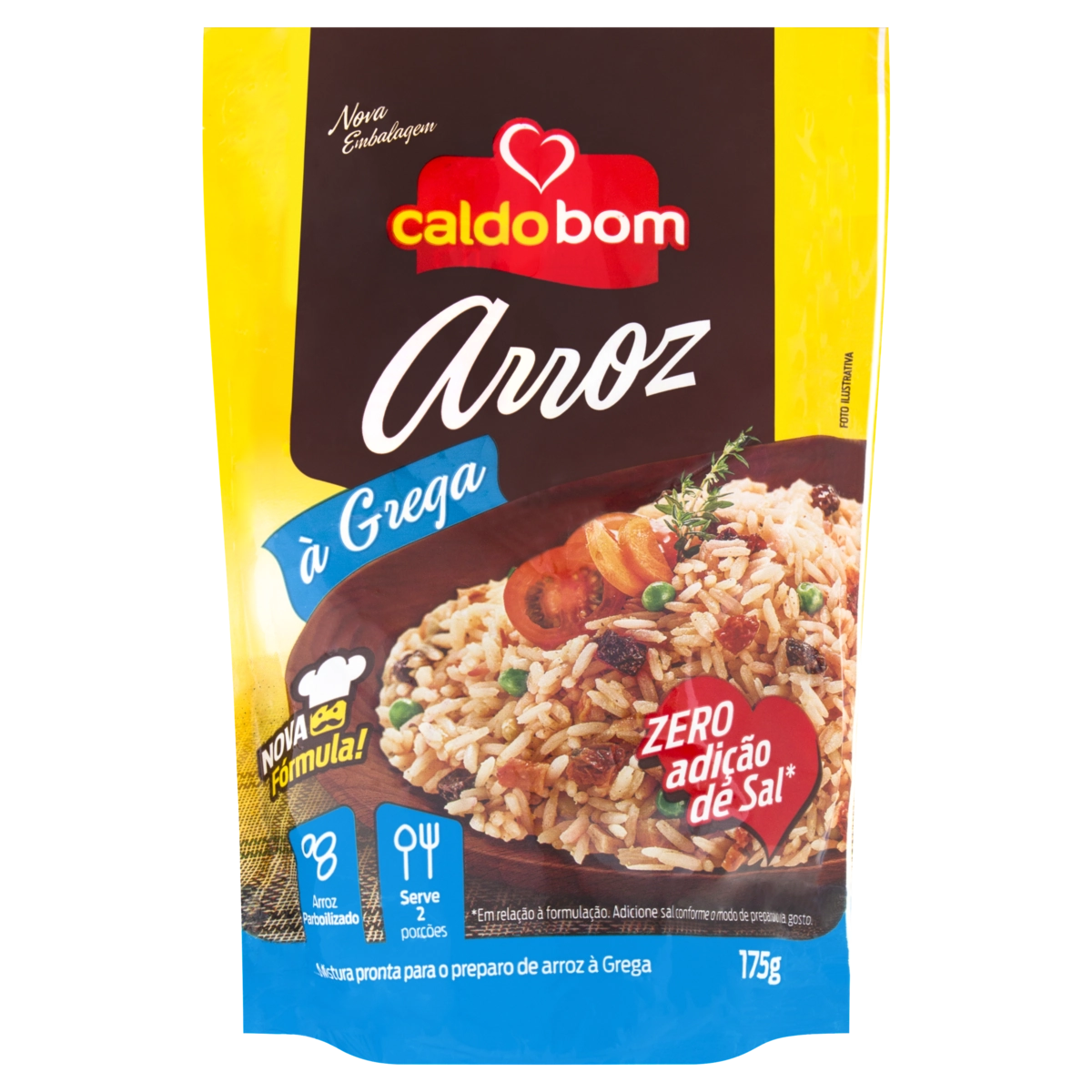 Arroz à Grega Caldo Bom Sachê 175g