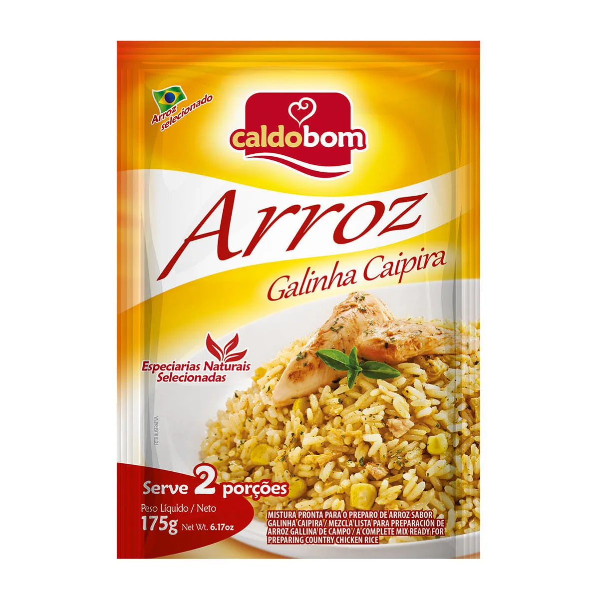Arroz Com Galinha Caipira Caldo Bom Sachê 175g