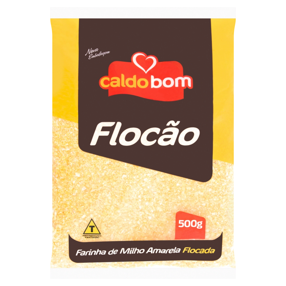 Farinha De Milho Amarela Flocada Caldo Bom Pacote 500g