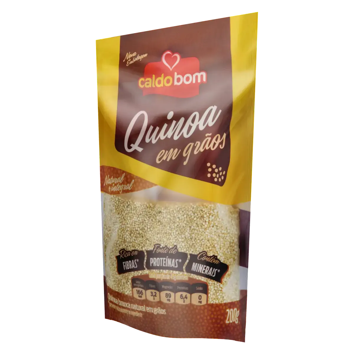 Quinoa Branca Em Grãos Integral Caldo Bom Sachê 200g