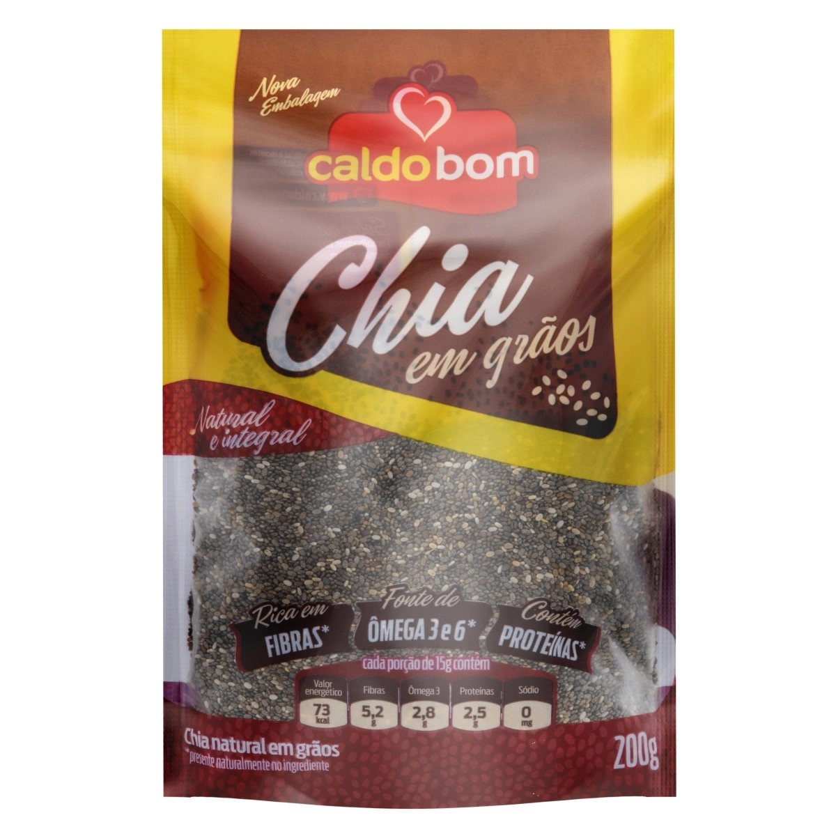 Chia Em Grãos Integral Caldo Bom Sachê 200g