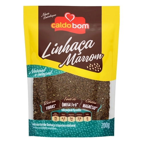 Linhaça Marrom Integral Caldo Bom Sachê 200g
