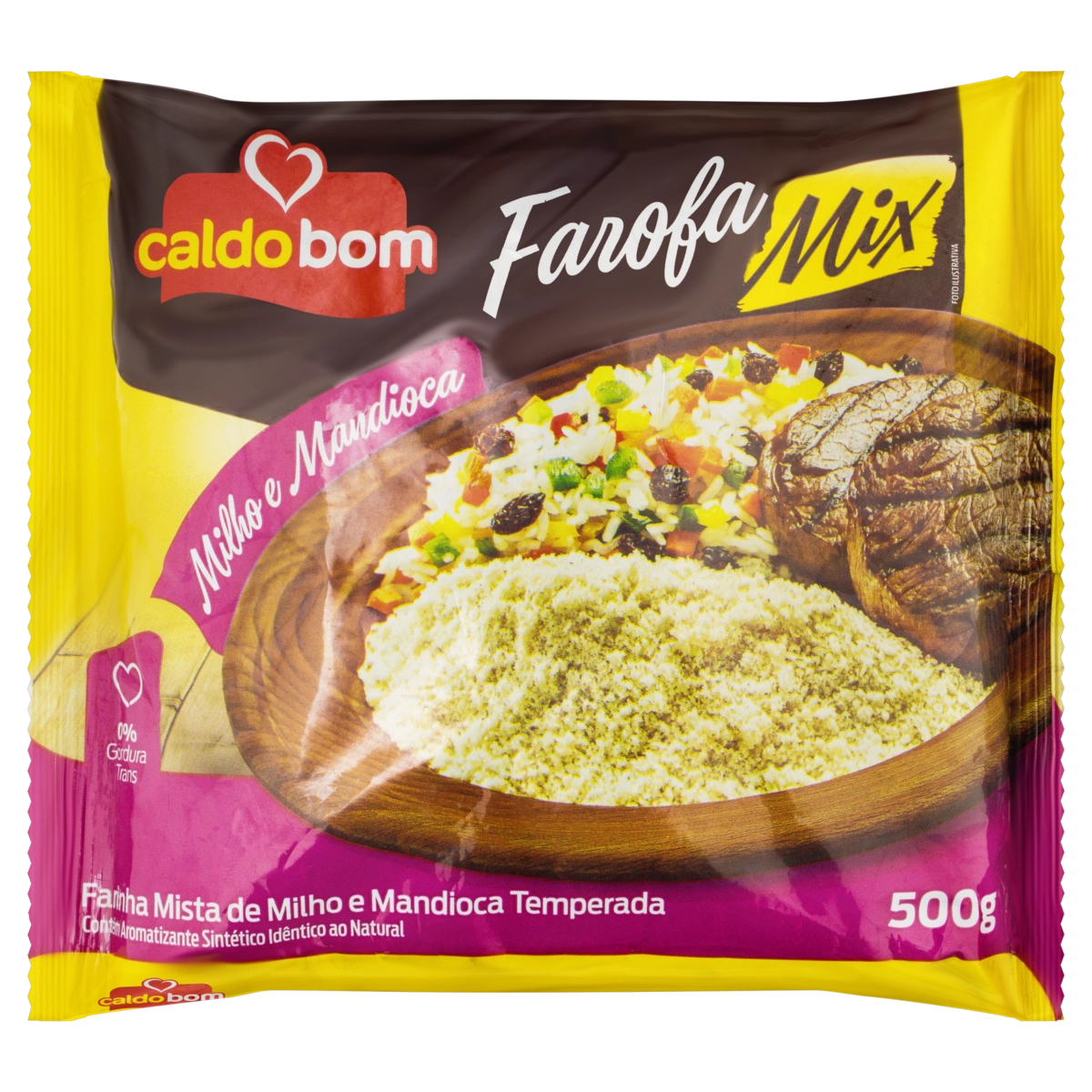 Farofa De Milho E Mandioca Caldo Bom Mix Pacote 400g