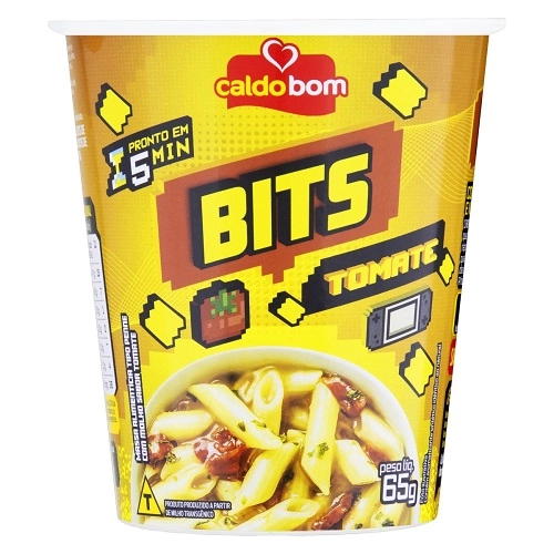 Macarrão Instantâneo Penne Tomate Caldo Bom Bits Copo 65g