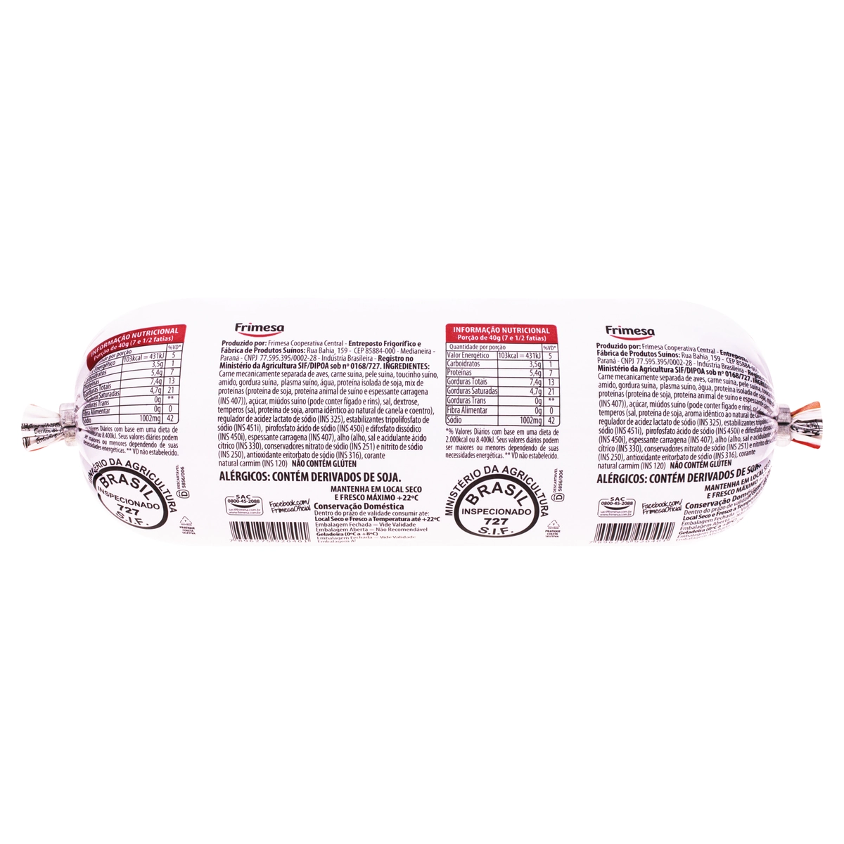 Mortadela Com Toucinho Frimesa 500g