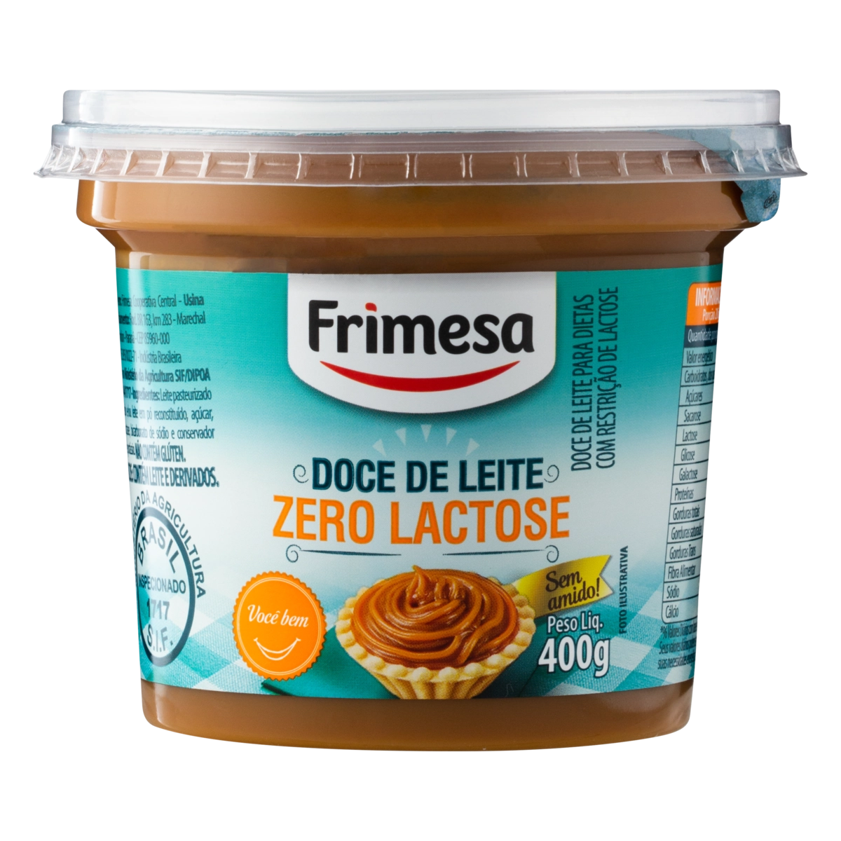 Doce De Leite Zero Lactose Frimesa Pote 400g