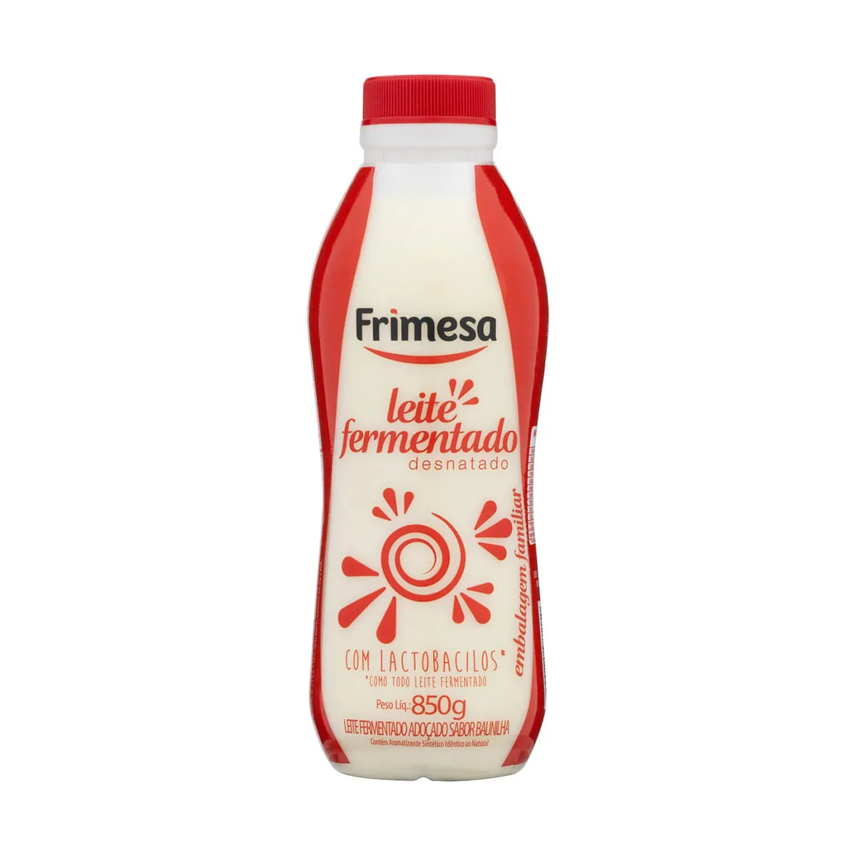 Leite Fermentado Desnatado Baunilha Frimesa Garrafa 850g