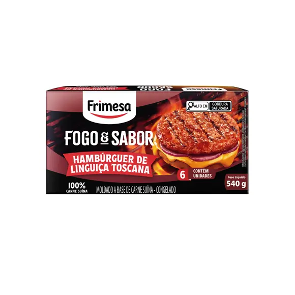 Hambúrguer De Linguiça Toscana Frimesa Fogo Sabor 540g