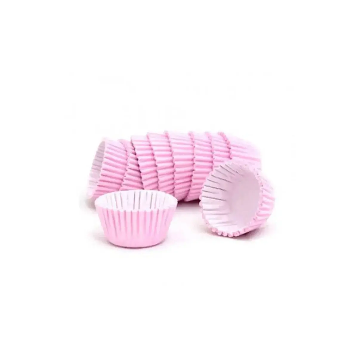 Forminha De Papel Lisa N°5 Rosa Com 100 Unidades