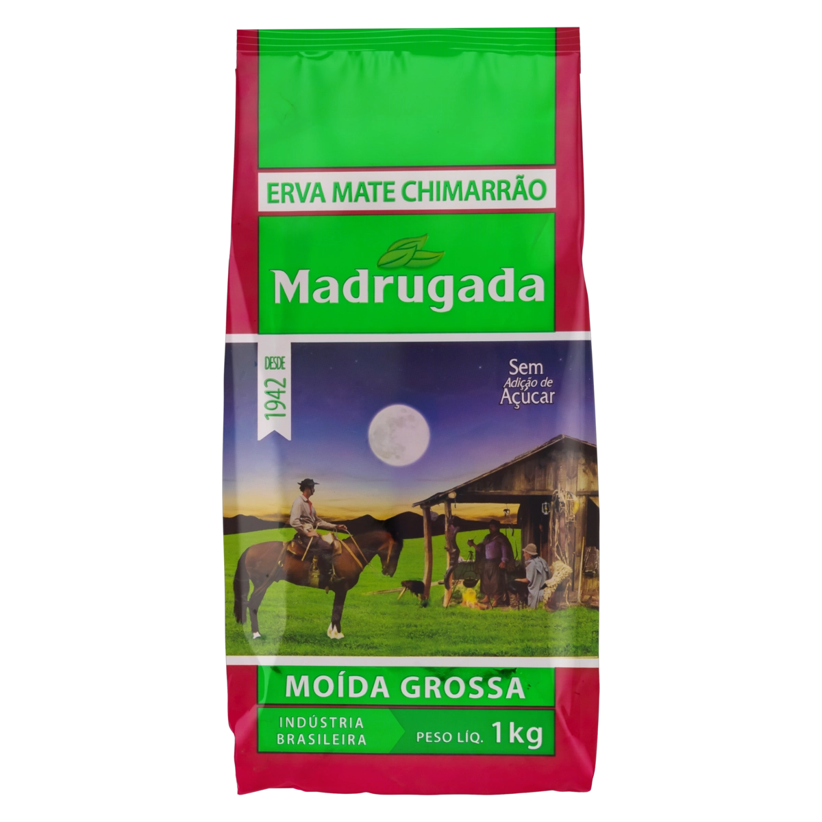 Erva Mate Chimarrão Moída Grossa Madrugada Pacote 1kg