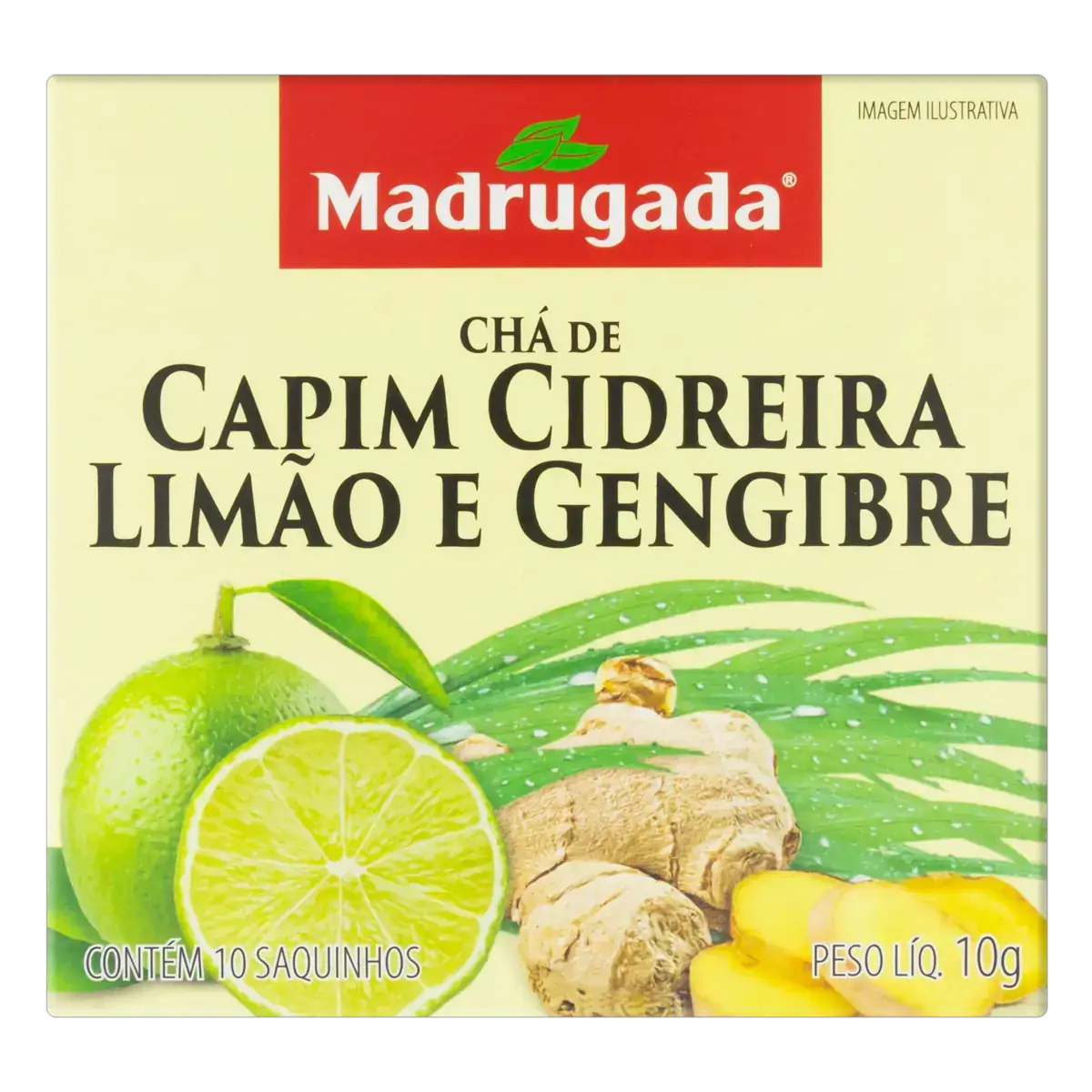 Chá Capim Cidreira, Limão E Gengibre Madrugada Caixa 10g 10 Unidades