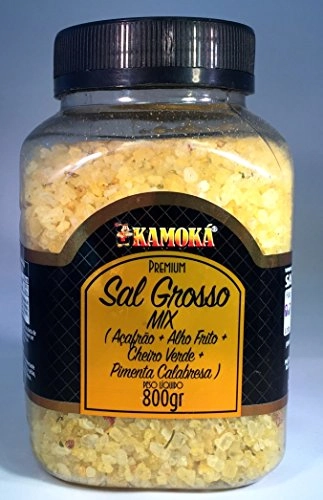 Kamoka Premium Brazilian Churrasco Steak House Seasoning Salt With Saffron, Fried Garlic, Green Onio
