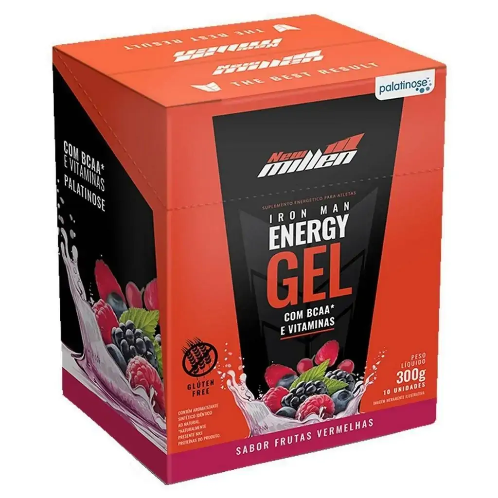 Iron Energy Gel (10 sachês) - New Millen Sabor:Guaraná com Açaí