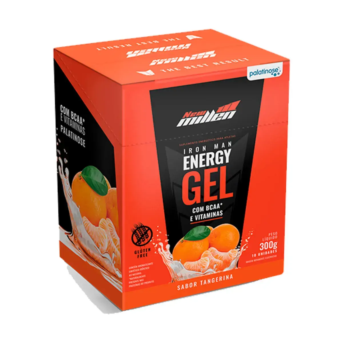 Iron Energy Gel (10 sachês) - New Millen Sabor:Tangerina
