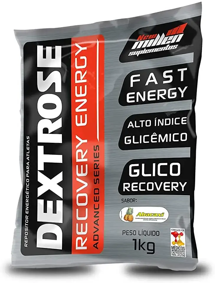 Dextrose Para Mais Energia Sabor Abacaxi 1kg New Millen