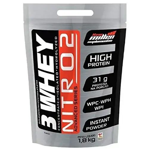 3whey Nitro2 Chocolate 1,8kg Refil New Millen